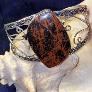 Mahogany Jasper Gemstone handcrafted cuff